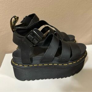 Dr Marten Blaire Quad Platform Sandals size 5 Black